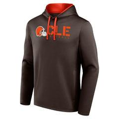 Cleveland Browns Logo Athletic Head Start Pullover Hoodie Brown | NFL