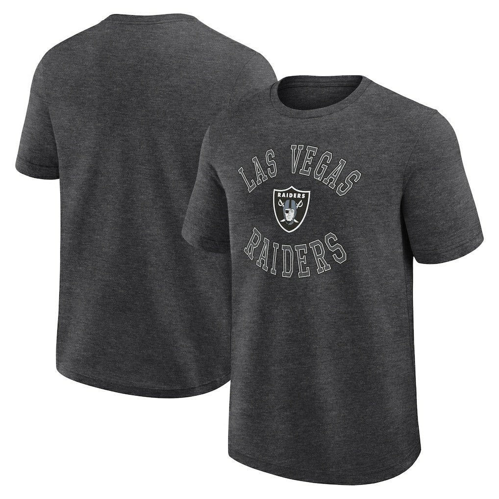 Las Vegas Raiders Logo Athletic Success T-Shirt Heather Charcoal | NFL