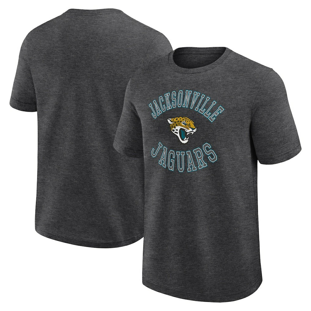 Jacksonville Jaguars Logo Athletic Success T-Shirt Heather Charcoal | NFL