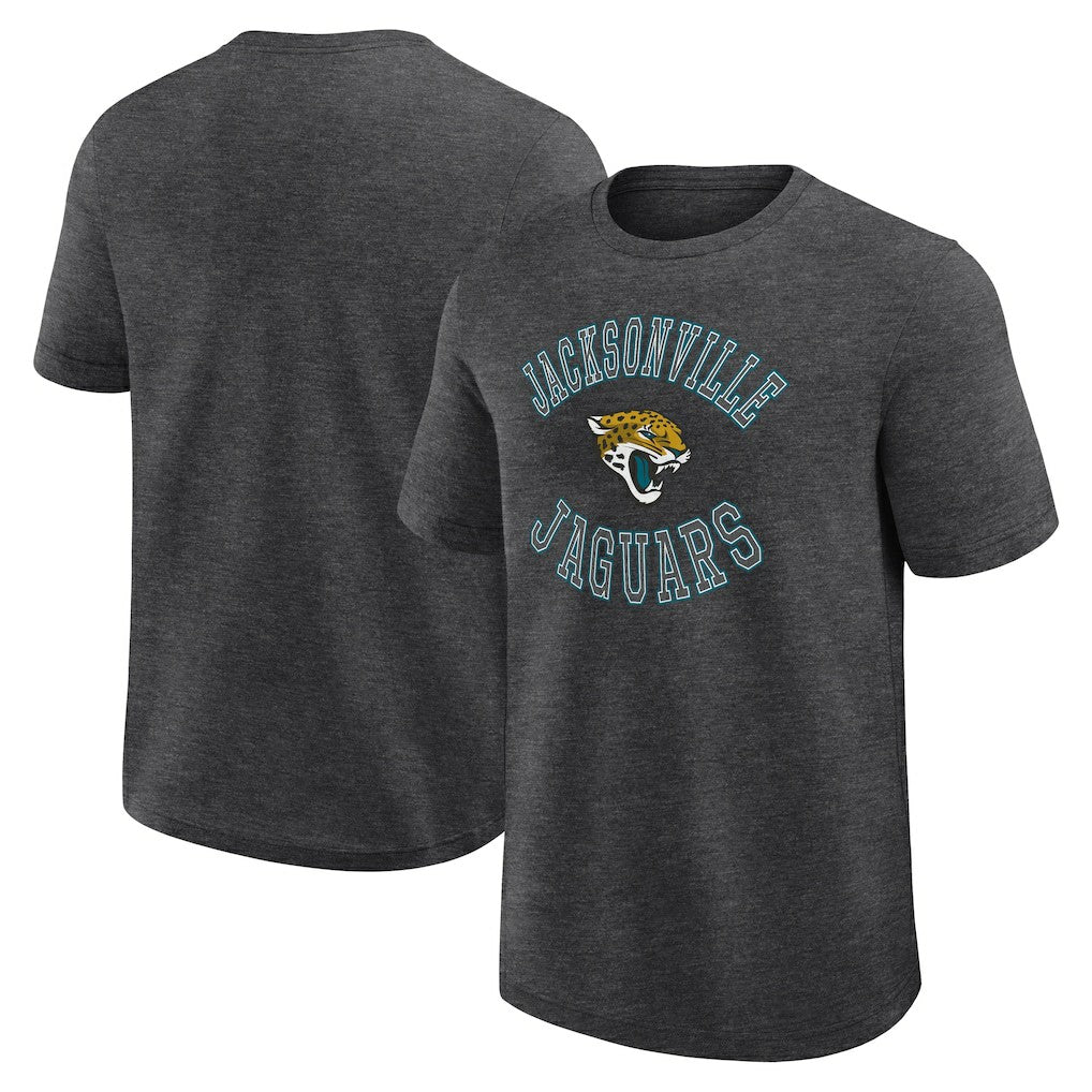 Jacksonville Jaguars Logo Athletic Success T-Shirt Heather Charcoal | NFL