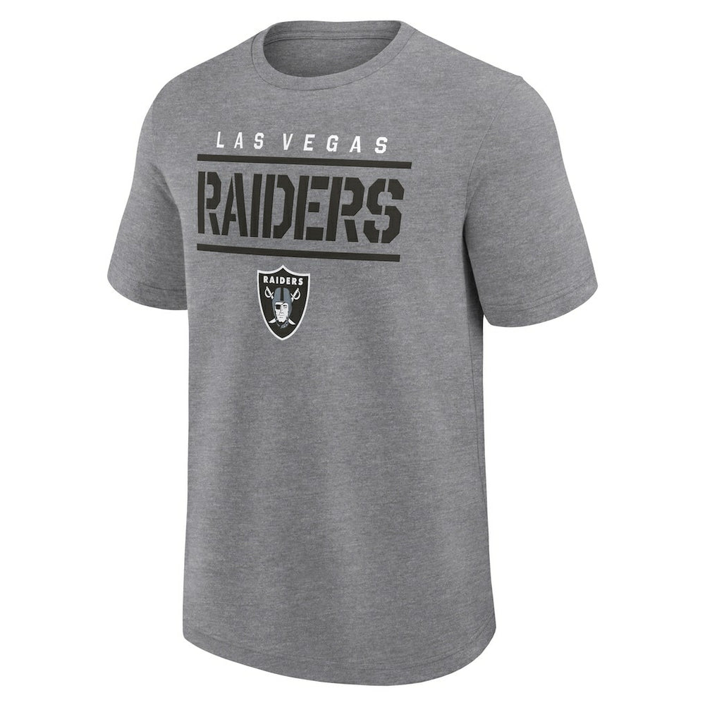 Las Vegas Raiders Logo Athletic Top Notch T-Shirt Heather Gray | NFL