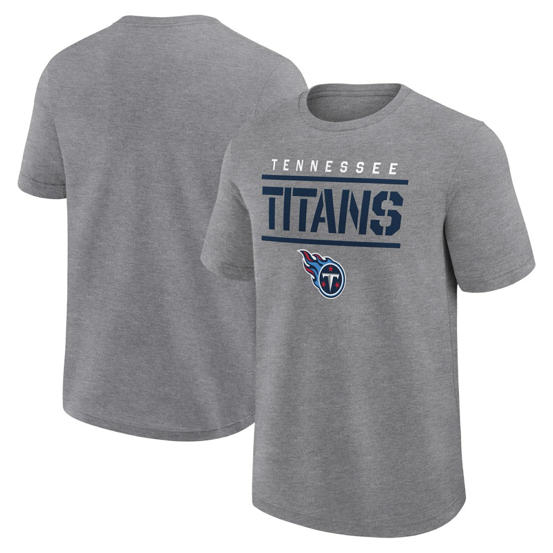 Tennessee Titans Logo Athletic Top Notch T-Shirt Heather Gray | NFL