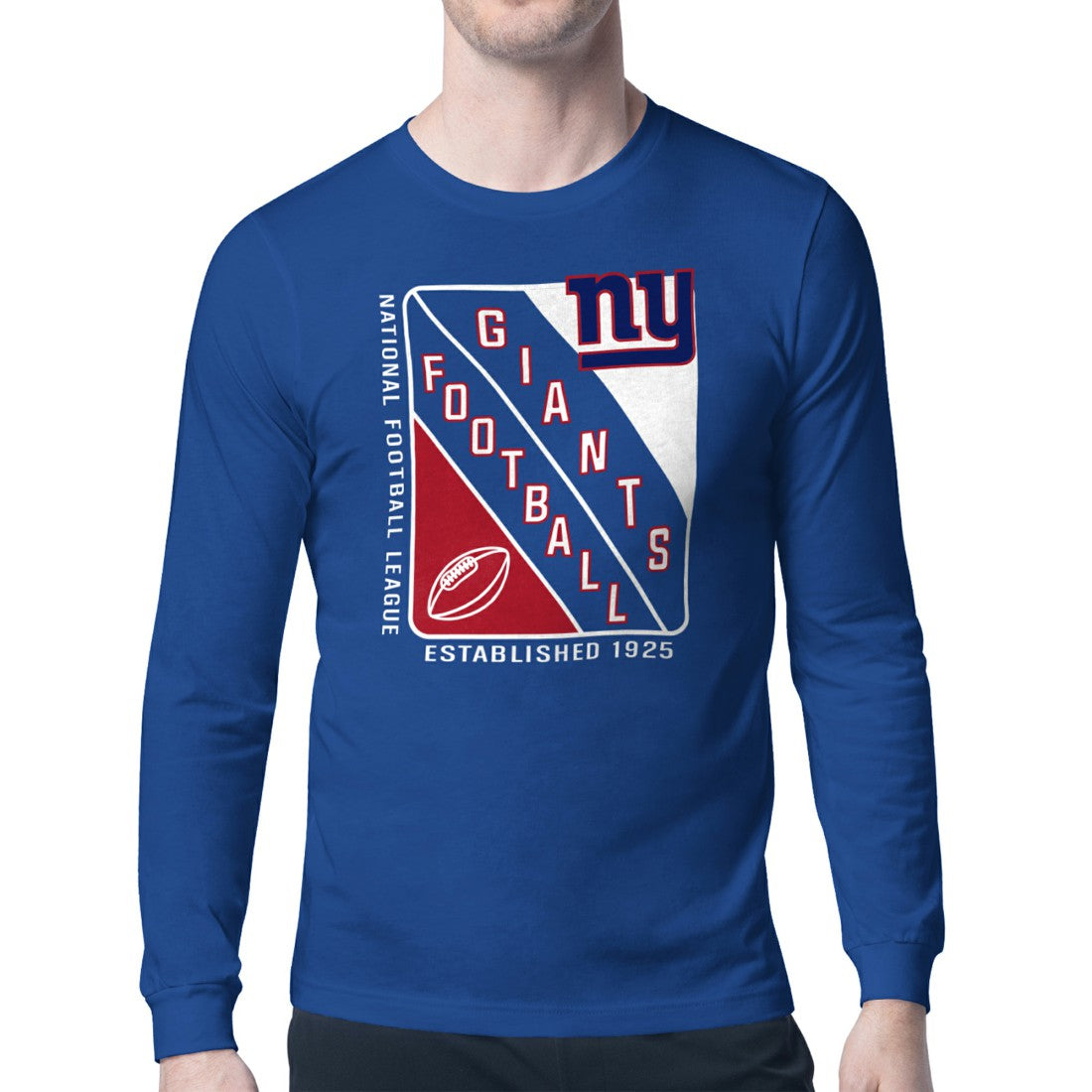 New York Giants Starter Shield Logo Long Sleeve T-Shirt Royal | NFL