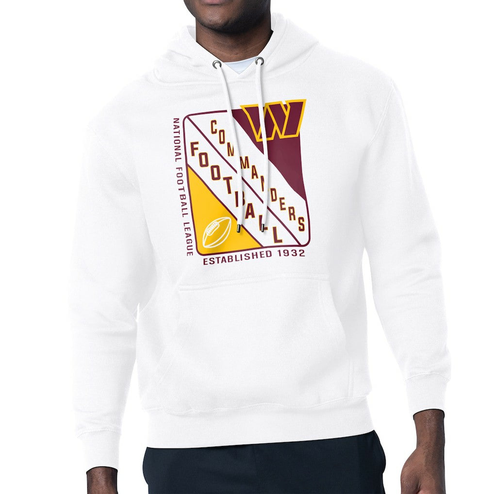 Washington Commanders Starter Shield Logo Pullover Hoodie White | NFL