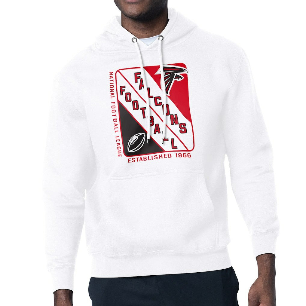 Atlanta Falcons Starter Shield Logo Pullover Hoodie White | NFL