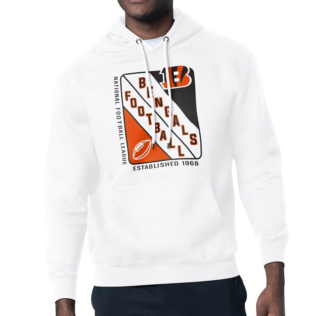 Cincinnati Bengals Starter Shield Logo Pullover Hoodie White | NFL