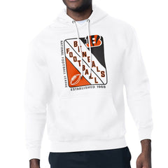 Cincinnati Bengals Starter Shield Logo Pullover Hoodie White | NFL