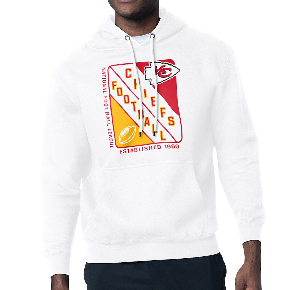 Kansas City Chiefs Starter Shield Logo Pullover Hoodie White | NFL