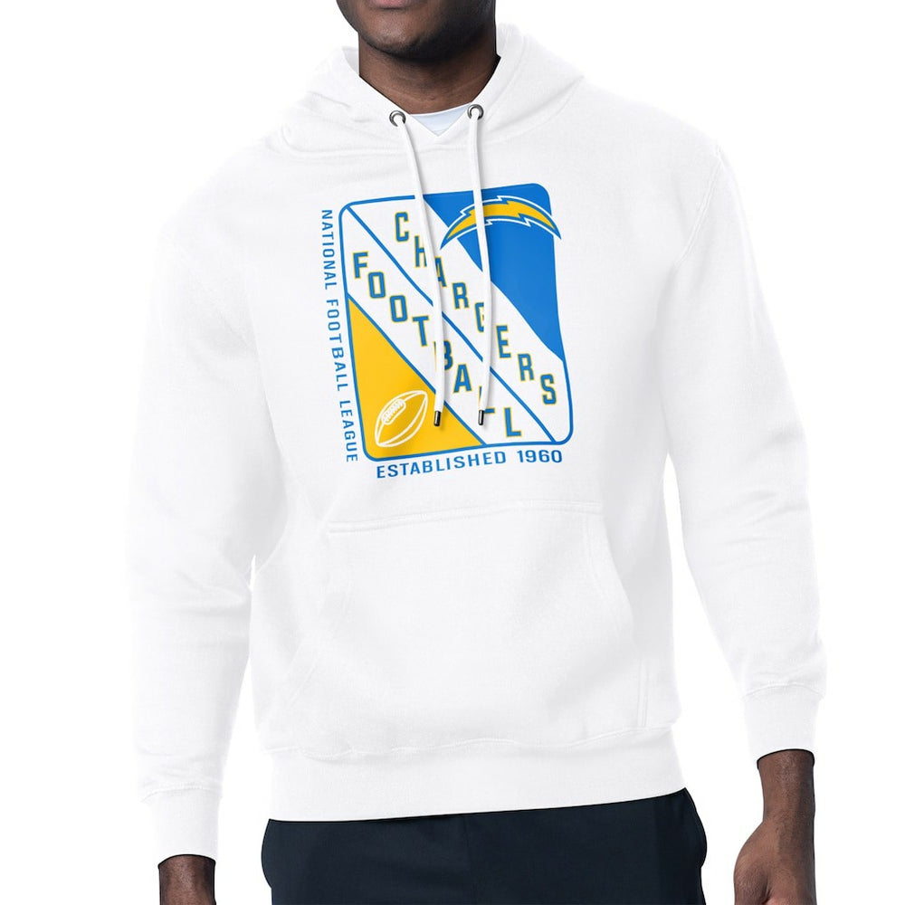 Los Angeles Chargers Starter Shield Logo Pullover Hoodie White | NFL
