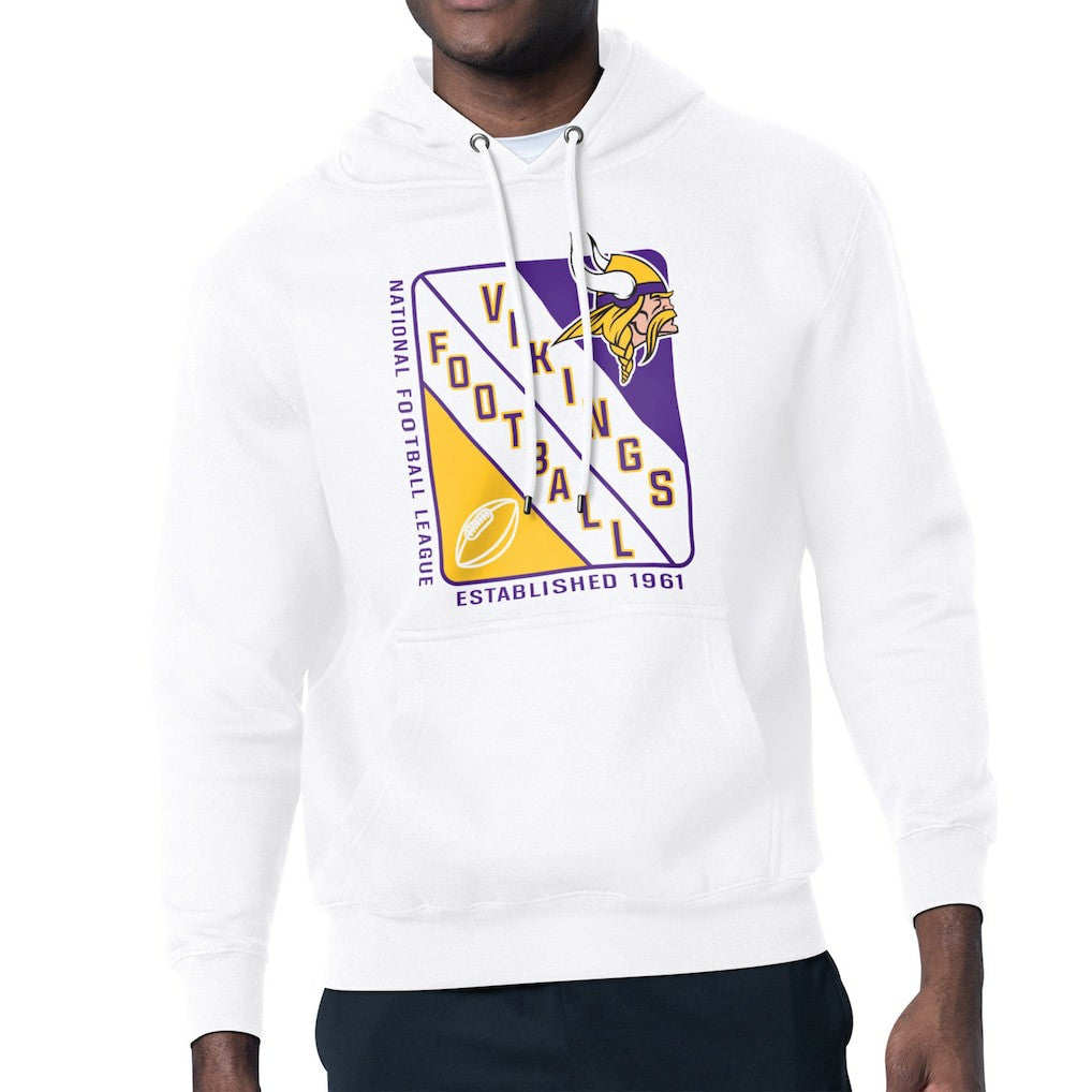 Minnesota Vikings Starter Shield Logo Pullover Hoodie White | NFL