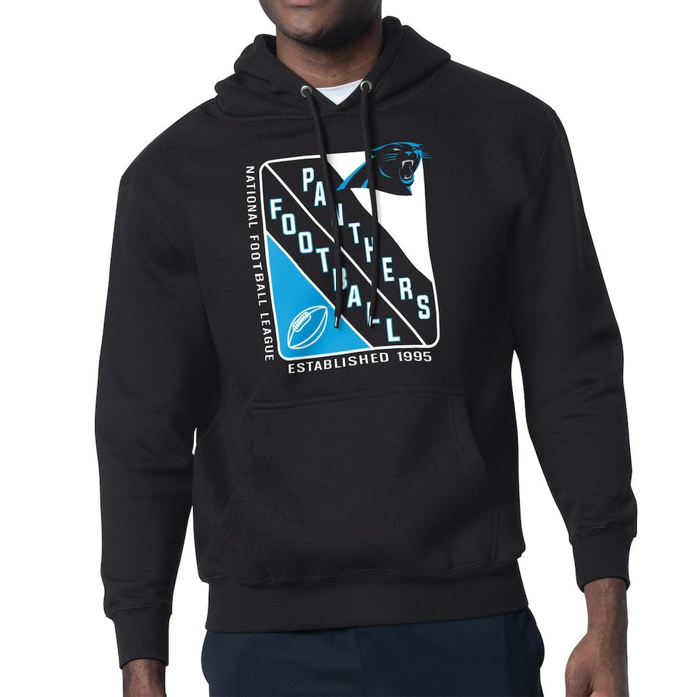 Carolina Panthers Starter Shield Logo Pullover Hoodie Black | NFL