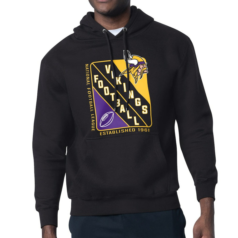 Minnesota Vikings Starter Shield Logo Pullover Hoodie Black | NFL