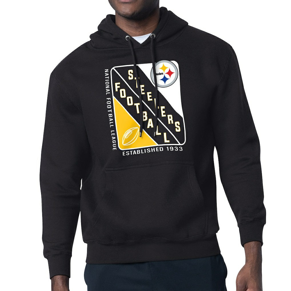 Pittsburgh Steelers Starter Shield Logo Pullover Hoodie Black | NFL