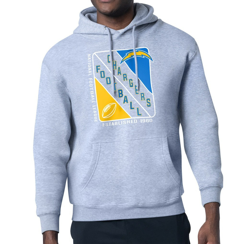 Los Angeles Chargers Starter Shield Logo Pullover Hoodie Heather Gray | NFL