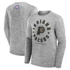 Indiana Pacers NBA Hoops for Troops Long Sleeve T-Shirt Heather Gray - NBA