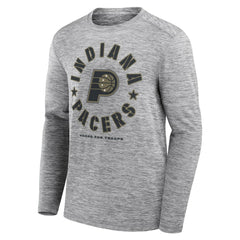 Indiana Pacers NBA Hoops for Troops Long Sleeve T-Shirt Heather Gray - NBA