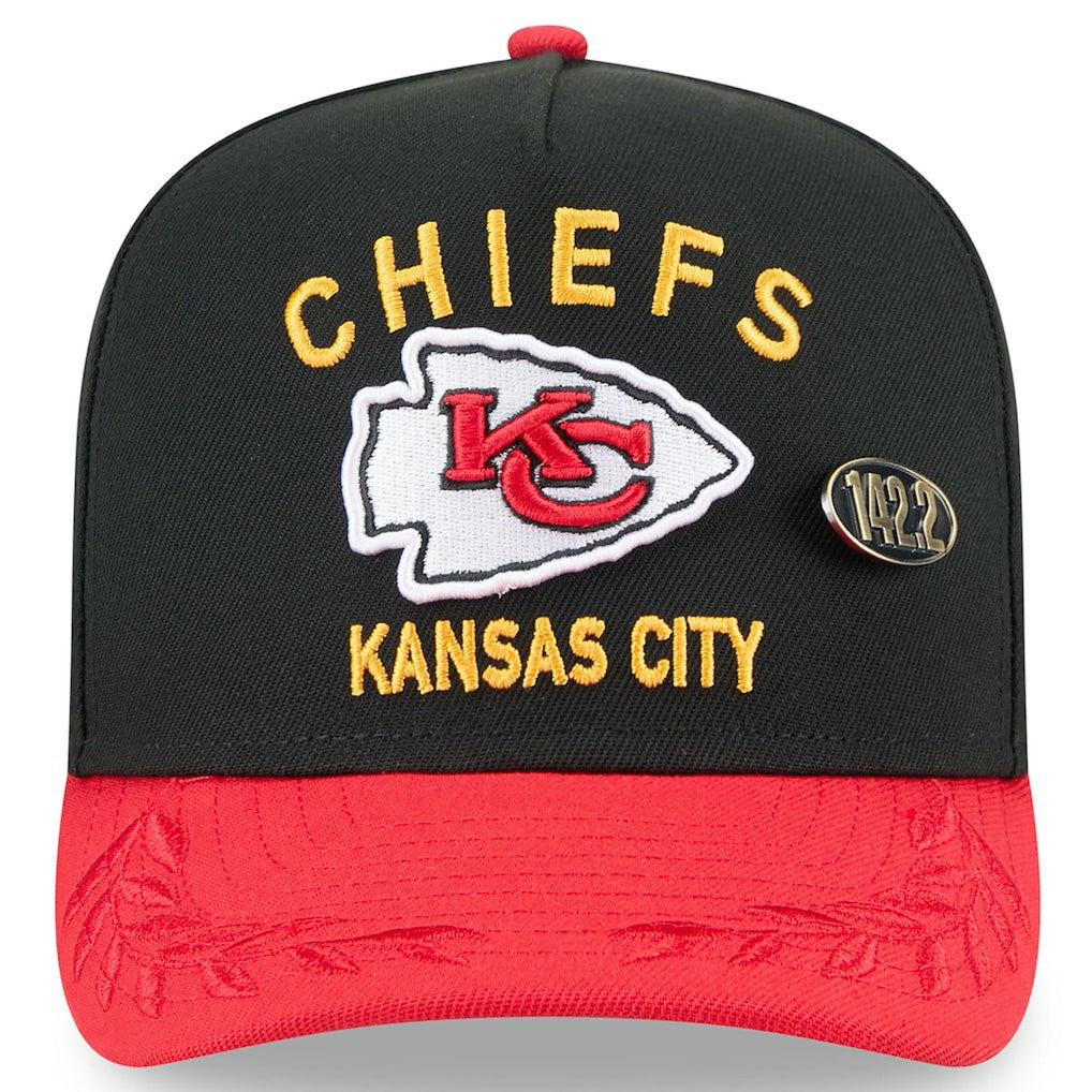 Kansas City Chiefs New Era 2025 NFL Draft On Stage A-Frame 59FIFTY Fitted Hat Black/Red | NFL