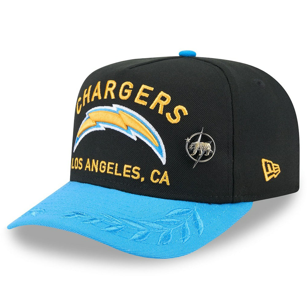Los Angeles Chargers New Era 2025 NFL Draft On Stage A-Frame 59FIFTY Fitted Hat Black/Powder Blue | NFL