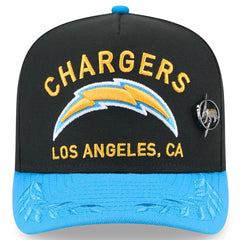 Los Angeles Chargers New Era 2025 NFL Draft On Stage A-Frame 59FIFTY Fitted Hat Black/Powder Blue | NFL