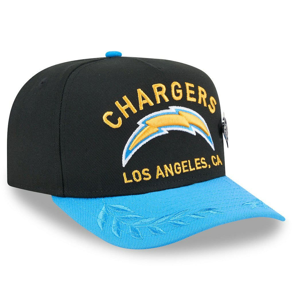 Los Angeles Chargers New Era 2025 NFL Draft On Stage A-Frame 59FIFTY Fitted Hat Black/Powder Blue | NFL