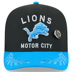 Detroit Lions New Era 2025 NFL Draft On Stage A-Frame 59FIFTY Fitted Hat Black/Blue | NFL