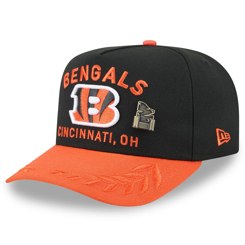 Cincinnati Bengals New Era 2025 NFL Draft On Stage A-Frame 59FIFTY Fitted Hat Black/Orange | NFL