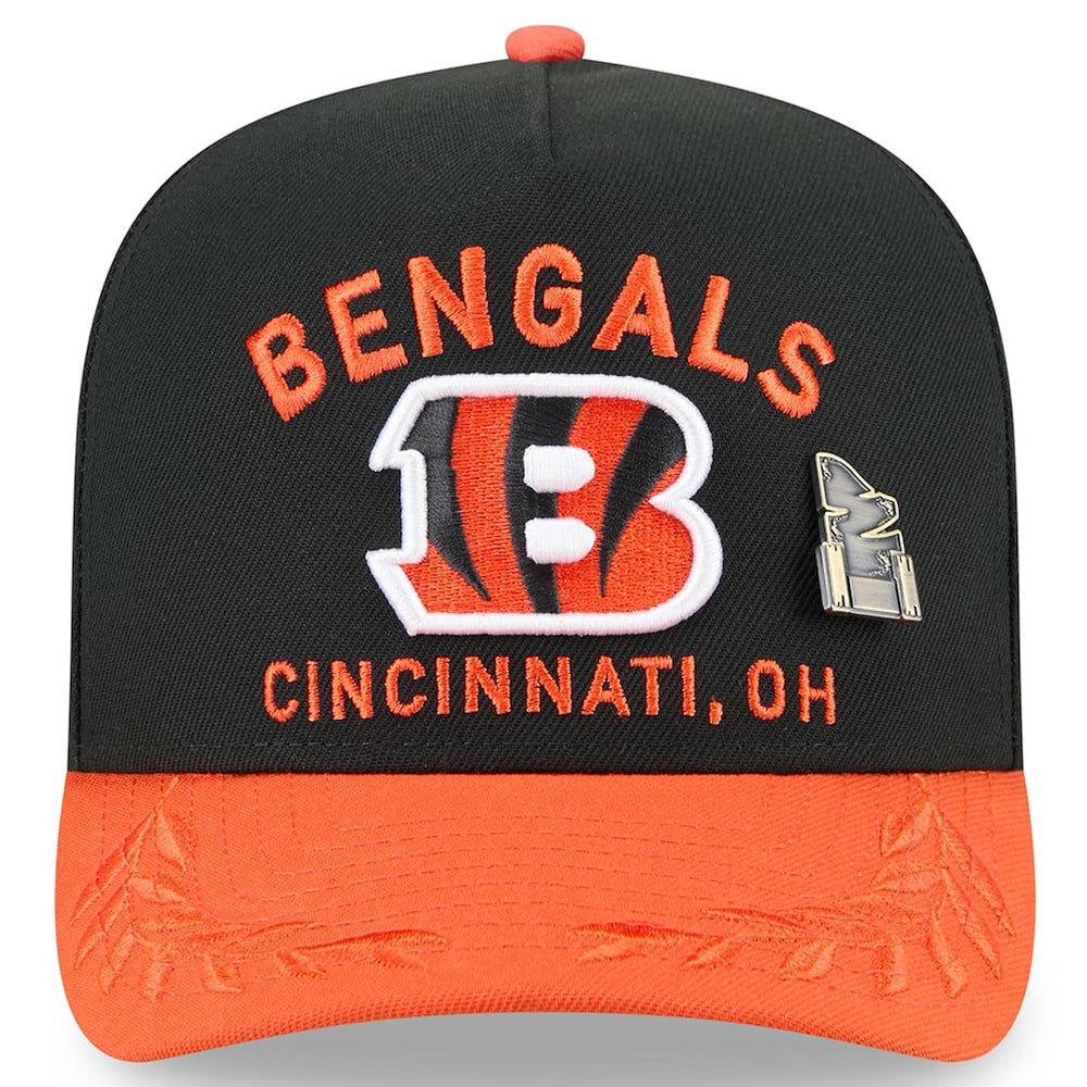 Cincinnati Bengals New Era 2025 NFL Draft On Stage A-Frame 59FIFTY Fitted Hat Black/Orange | NFL