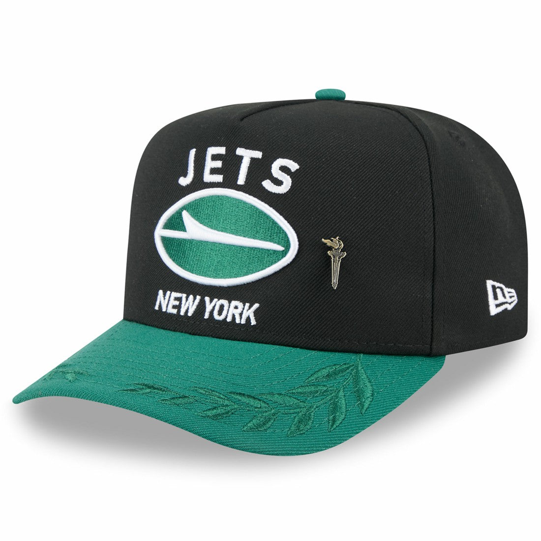 New York Jets New Era 2025 NFL Draft On Stage A-Frame 59FIFTY Fitted Hat Black/Green | NFL