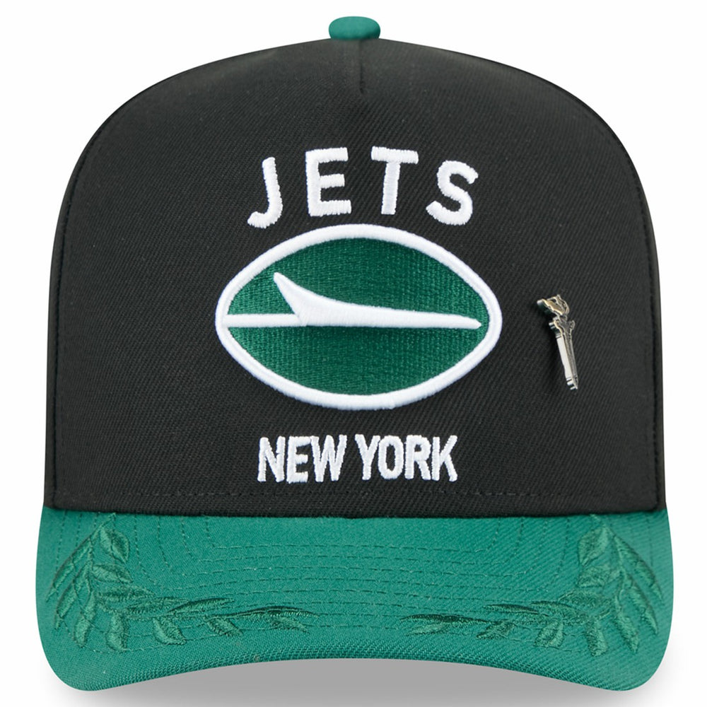 New York Jets New Era 2025 NFL Draft On Stage A-Frame 59FIFTY Fitted Hat Black/Green | NFL