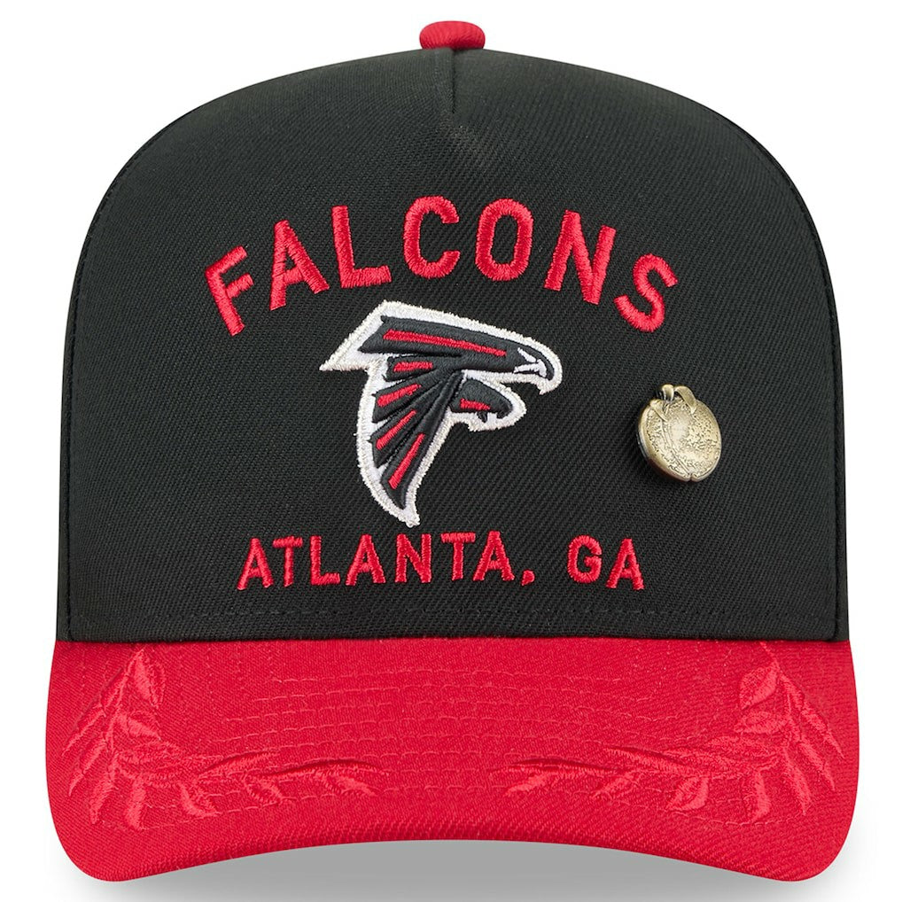 Atlanta Falcons New Era 2025 NFL Draft On Stage A-Frame 59FIFTY Fitted Hat Black/Red | NFL