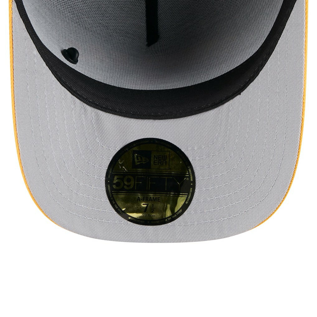 Pittsburgh Steelers New Era 2025 NFL Draft On Stage A-Frame 59FIFTY Fitted Hat Black/Gold | NFL