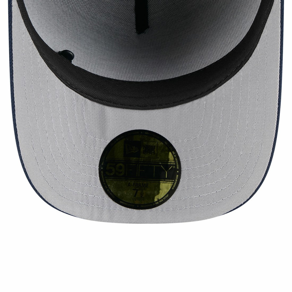 Tennessee Titans New Era 2025 NFL Draft On Stage A-Frame 59FIFTY Fitted Hat Black/Navy | NFL