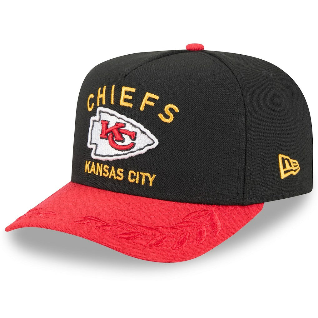 Kansas City Chiefs New Era 2025 NFL Draft A-Frame 9FIFTY Snapback Hat Black/Red | NFL