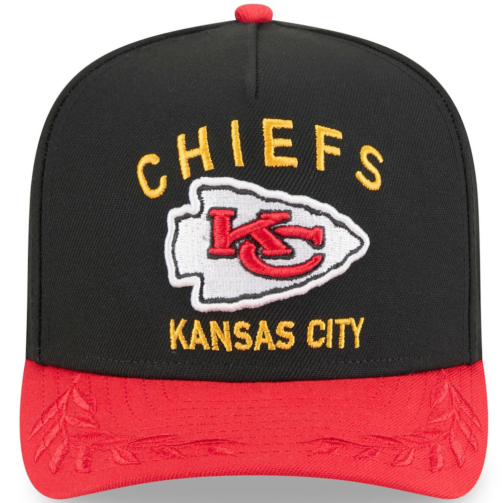 Kansas City Chiefs New Era 2025 NFL Draft A-Frame 9FIFTY Snapback Hat Black/Red | NFL