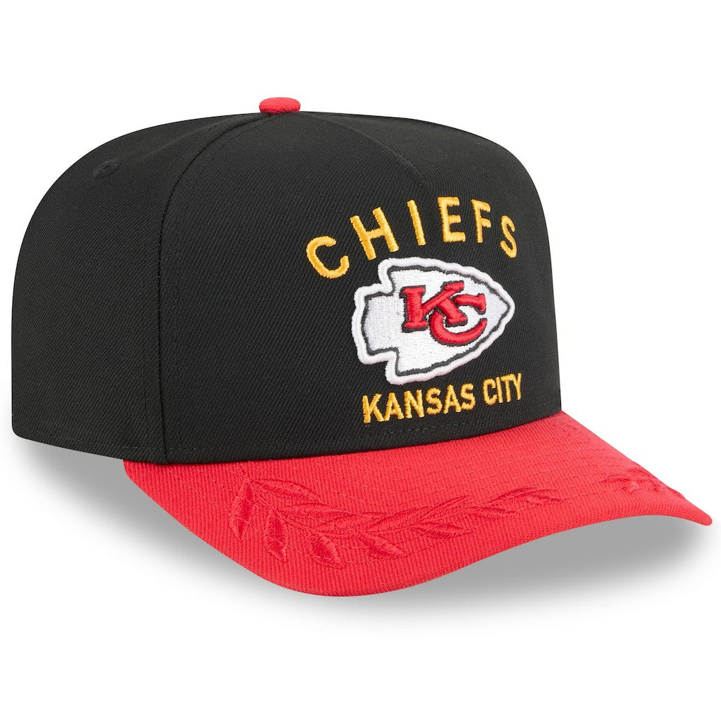 Kansas City Chiefs New Era 2025 NFL Draft A-Frame 9FIFTY Snapback Hat Black/Red | NFL