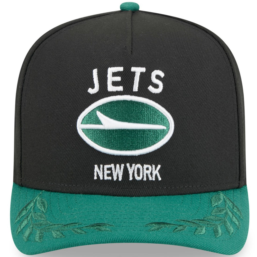 New York Jets New Era 2025 NFL Draft A-Frame 9FIFTY Snapback Hat Black/Green | NFL