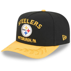 Pittsburgh Steelers New Era 2025 NFL Draft A-Frame 9FIFTY Snapback Hat Black/Gold | NFL