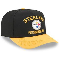 Pittsburgh Steelers New Era 2025 NFL Draft A-Frame 9FIFTY Snapback Hat Black/Gold | NFL
