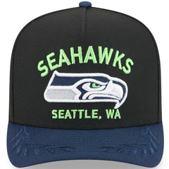 Seattle Seahawks New Era 2025 NFL Draft A-Frame 9FIFTY Snapback Hat Black/College Navy | NFL