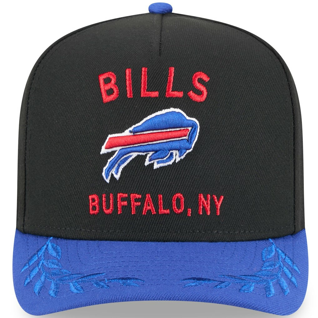 Buffalo Bills New Era 2025 NFL Draft A-Frame 9FIFTY Snapback Hat Black/Royal | NFL