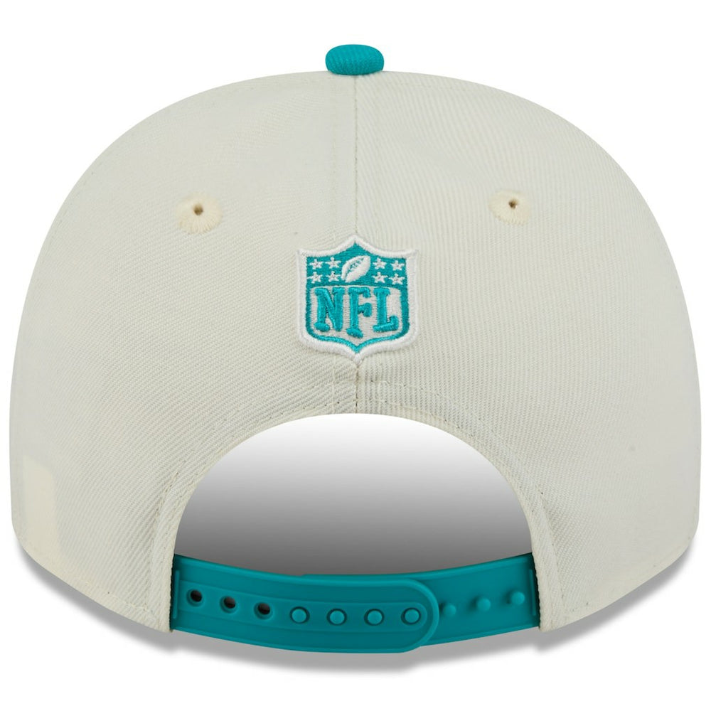 Miami Dolphins New Era 2025 NFL Draft A-Frame 9FIFTY Snapback Hat Cream/Aqua | NFL