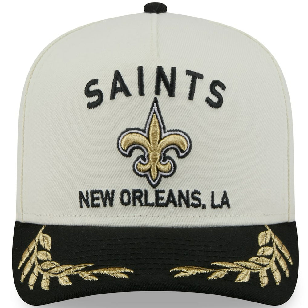 New Orleans Saints New Era 2025 NFL Draft A-Frame 9FIFTY Snapback Hat Cream/Black | NFL