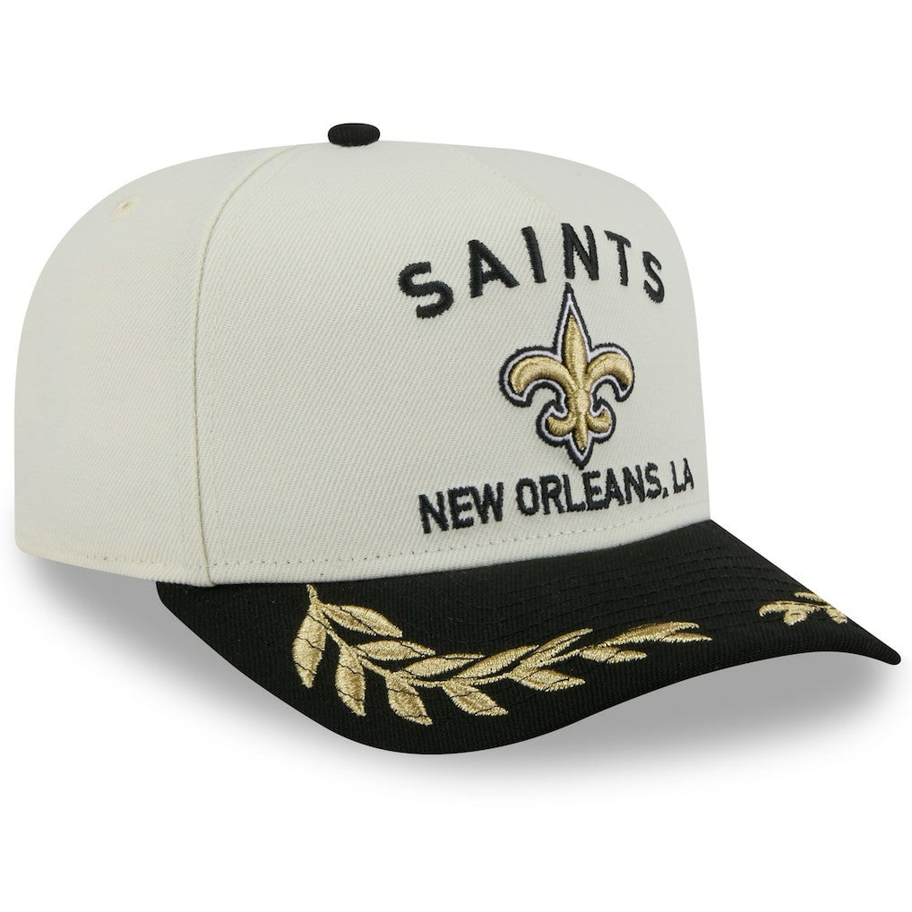 New Orleans Saints New Era 2025 NFL Draft A-Frame 9FIFTY Snapback Hat Cream/Black | NFL