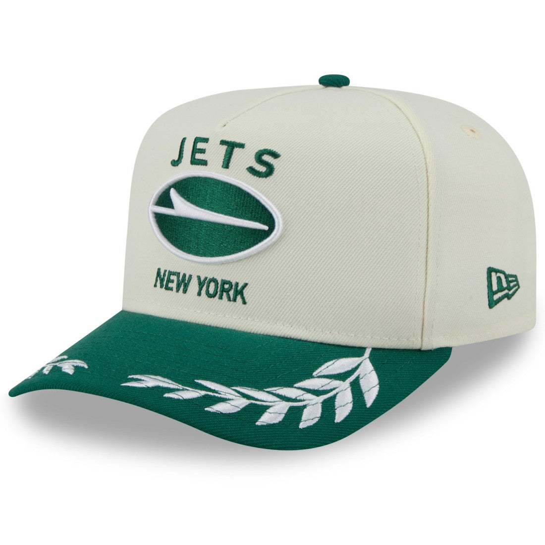 New York Jets New Era 2025 NFL Draft A-Frame 9FIFTY Snapback Hat Cream/Green | NFL
