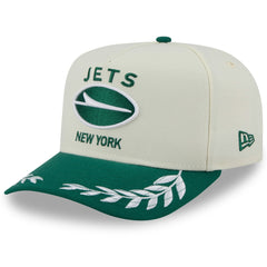 New York Jets New Era 2025 NFL Draft A-Frame 9FIFTY Snapback Hat Cream/Green | NFL