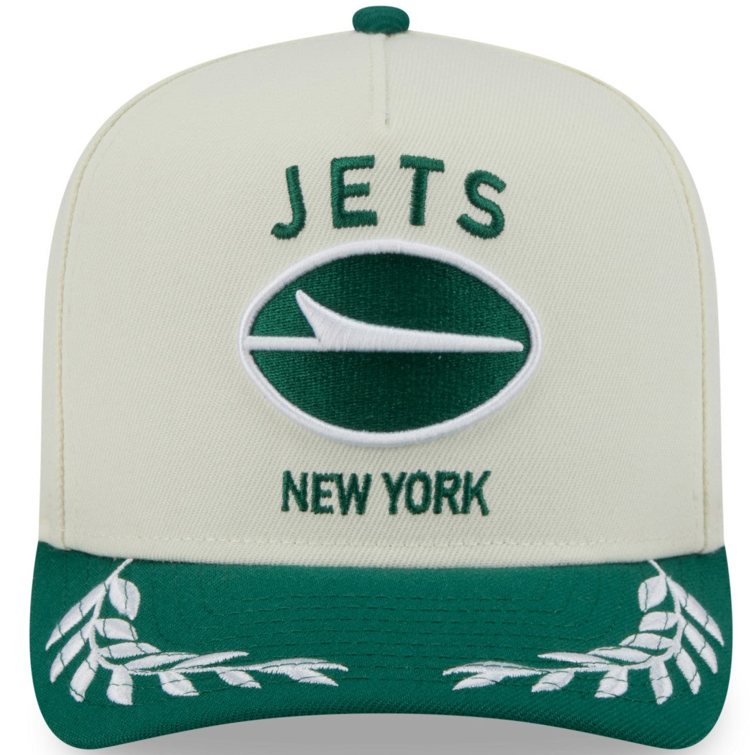 New York Jets New Era 2025 NFL Draft A-Frame 9FIFTY Snapback Hat Cream/Green | NFL