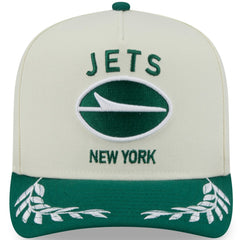 New York Jets New Era 2025 NFL Draft A-Frame 9FIFTY Snapback Hat Cream/Green | NFL