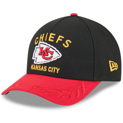Kansas City Chiefs New Era 2025 NFL Draft 9FORTY A-Frame M-Crown Adjustable Hat Black/Red | NFL