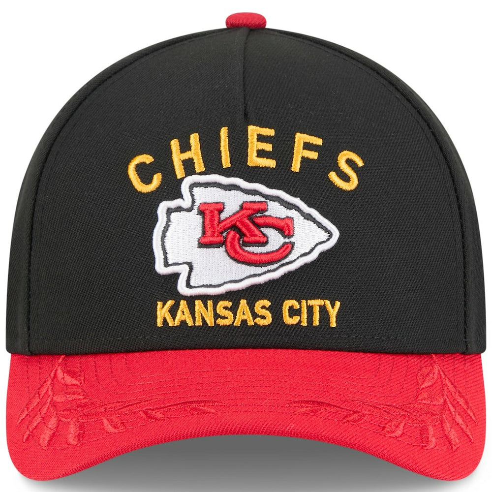 Kansas City Chiefs New Era 2025 NFL Draft 9FORTY A-Frame M-Crown Adjustable Hat Black/Red | NFL