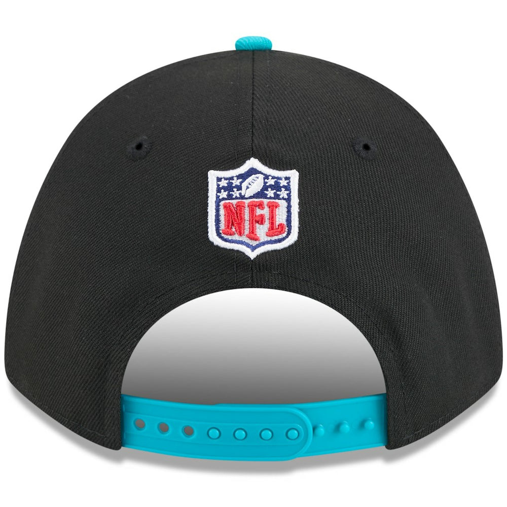 Miami Dolphins New Era 2025 NFL Draft 9FORTY A-Frame M-Crown Adjustable Hat Black/Aqua | NFL